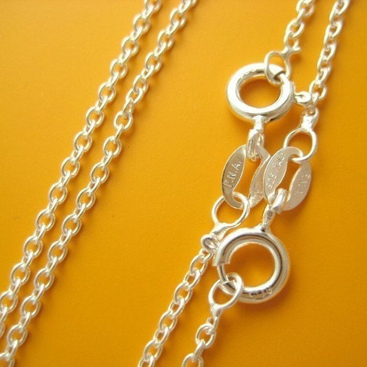 3 pcs 16" 18" 20" sterling silver Italian cable chain (NSS302)