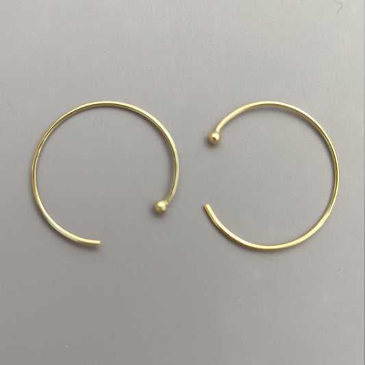 10 pcs (5 pairs) 18mm 14K gold filled 23 ga hoop ear wires (EGF502)