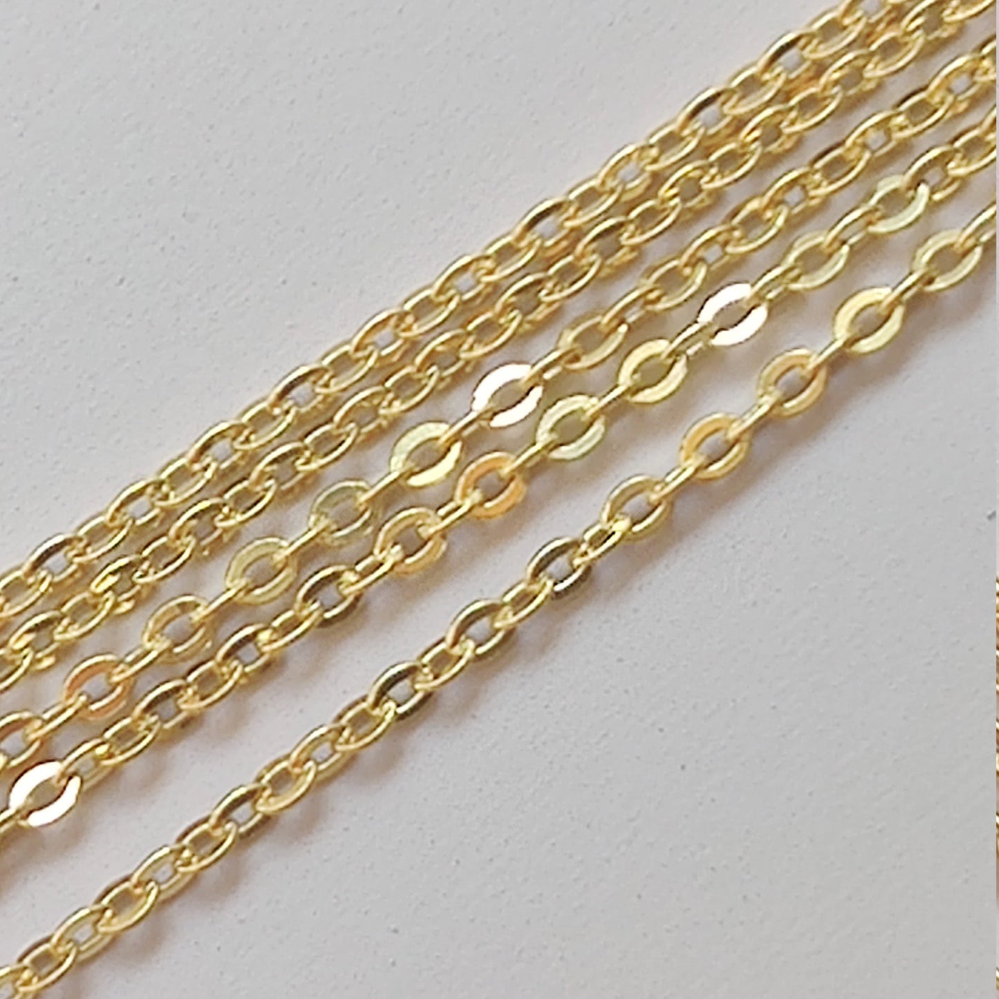 5 pcs 16", 18" inch 14k gold filled flat cut cable chain (NGF201)