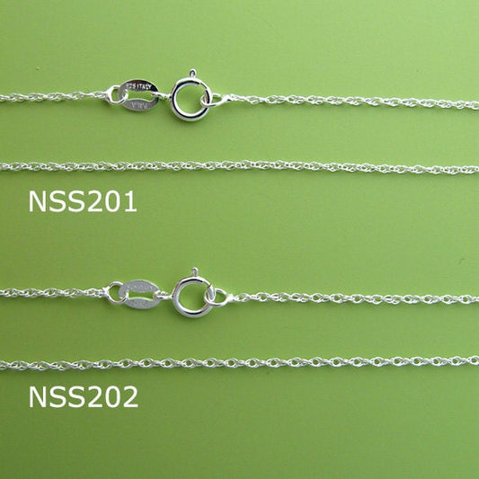 10 pcs 16 inch 1mm sterling silver Italian chain (NSS202)